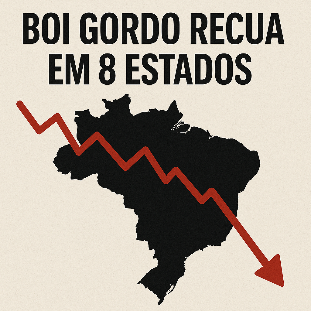 Boi gordo recua em 8 estados