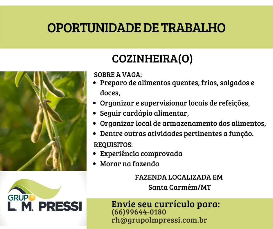 Oportunidade de Trabalho
