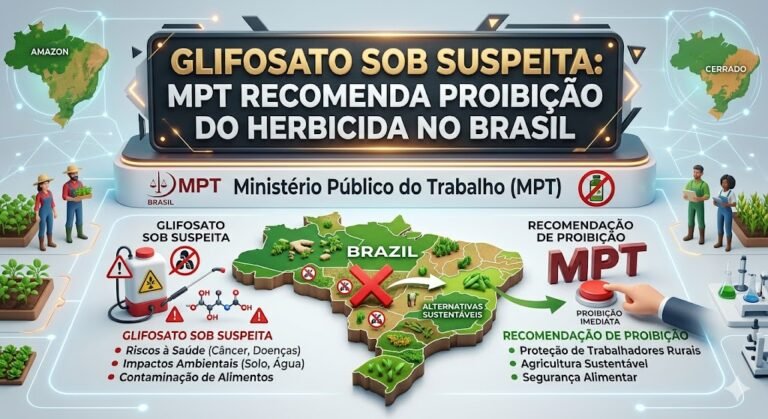 Glifosato sob Suspeita: MPT Recomenda Proibição do Herbicida no Brasil