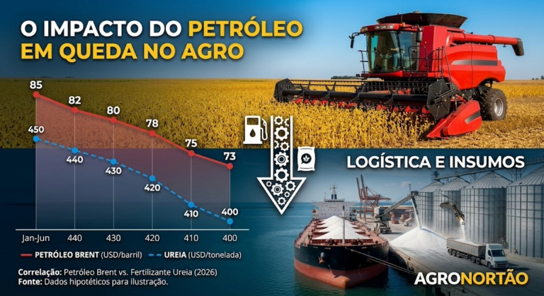 Petróleo em queda: O que a desvalorização do óleo significa para o custo dos grãos e fertilizantes?