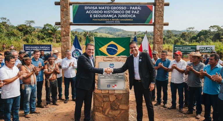 Divisa Histórica: Mato Grosso e Pará Selam Acordo para Pacificar Áreas e Garantir Segurança Jurídica