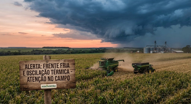 Alerta aos Produtores de MT: Frente Fria e Oscilação Térmica Pedem Atenção no Campo
