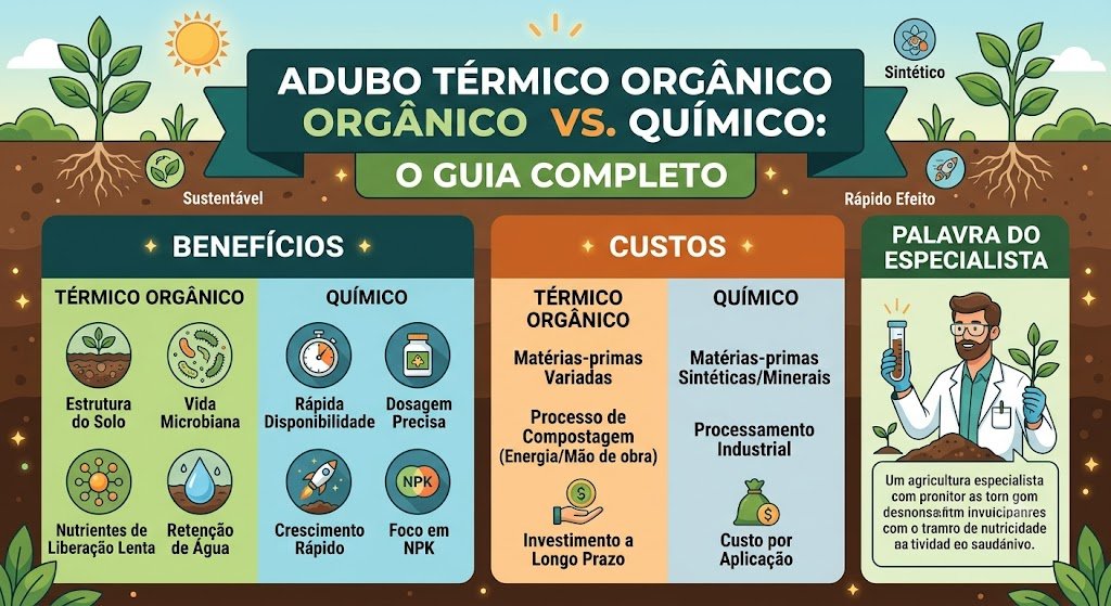 Adubo Térmico Orgânico vs. Químico: Benefícios, Custos e a Palavra do Especialista
