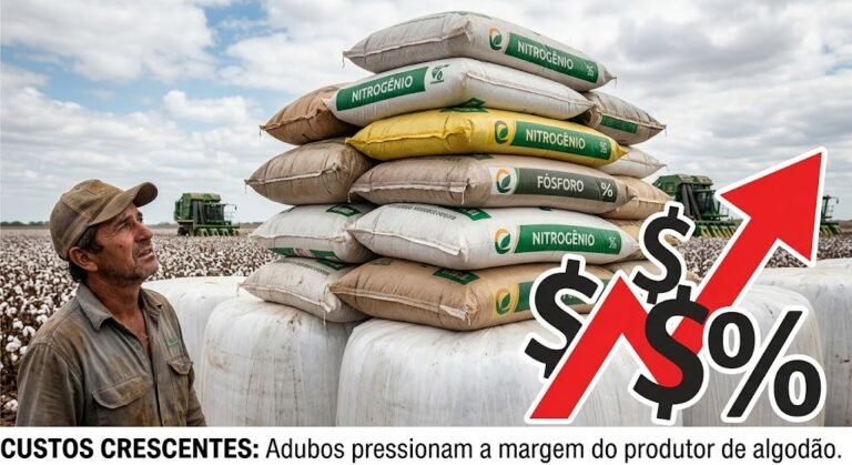 Algodão: fertilizantes pressionam custos da safra 2026/27