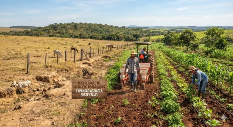Pastagens degradadas podem impulsionar a expansão agrícola sustentável