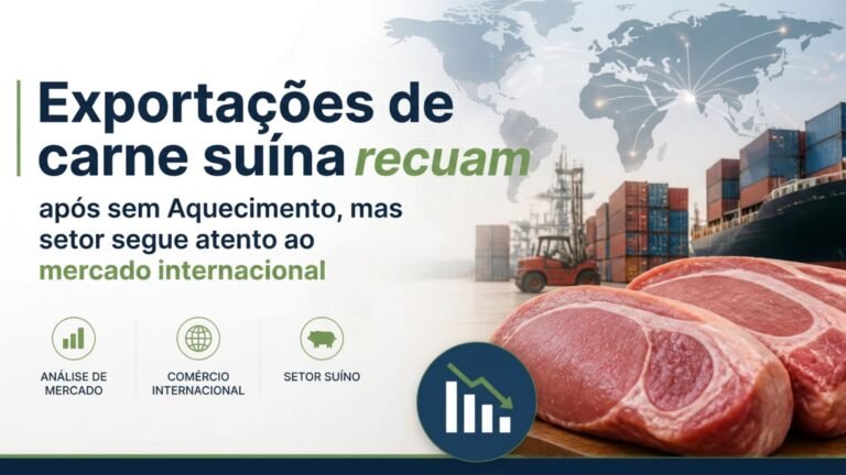 Exportações de carne suína recuam após semestre aquecido, mas setor segue atento ao mercado internacional