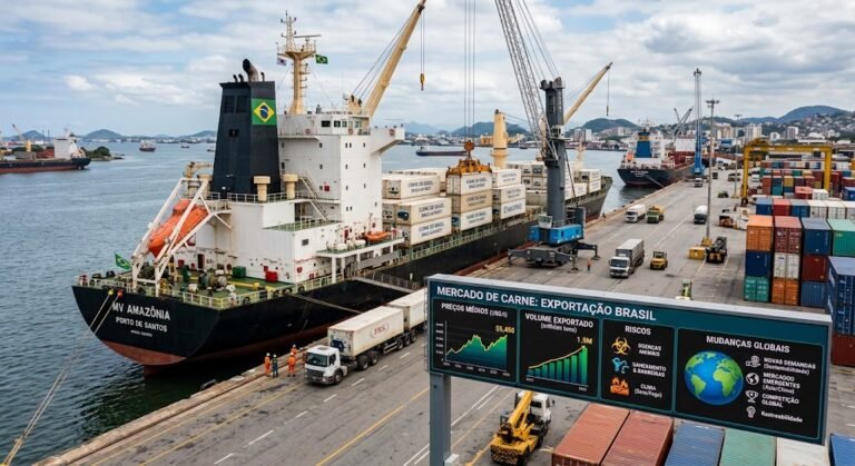 Exportações de carne do Brasil: preços, riscos e o que pode mudar no mercado internacional