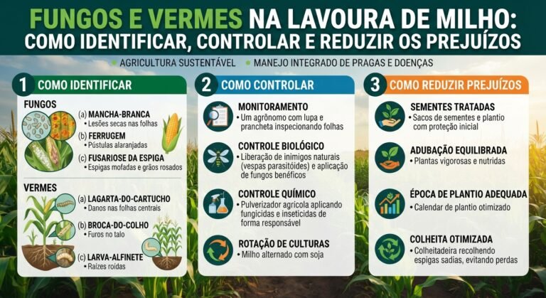 Fungos e vermes na lavoura de milho: como identificar, controlar e reduzir os prejuízos