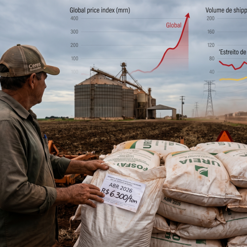 Insumos em Alerta: Geopolítica no Oriente Médio leva Fertilizantes ao Pico de Preços em 2026