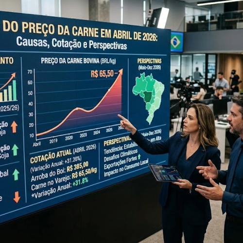 Subida do preço da carne em abril de 2026: causas, cotação e perspectivas