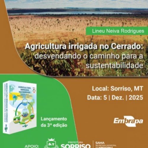 3.ª edição da cartilha “Agricultura irrigada no Cerrado” será lançada na sexta-feira, 05