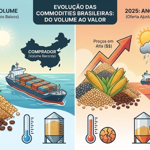 Do Volume ao Valor: O Ajuste Estratégico das Commodities Brasileiras (2024 vs. 2025)
