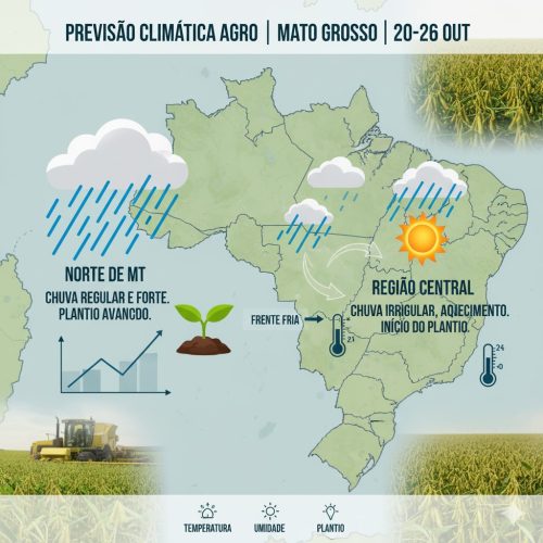 Previsão Climática para o Agronegócio em Mato Grosso (20 a 26 de Outubro)