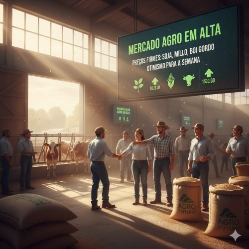 Mercado Agro em Alta: Preços Firmes de Soja, Milho e Boi Gordo Mantêm Otimismo para Semana