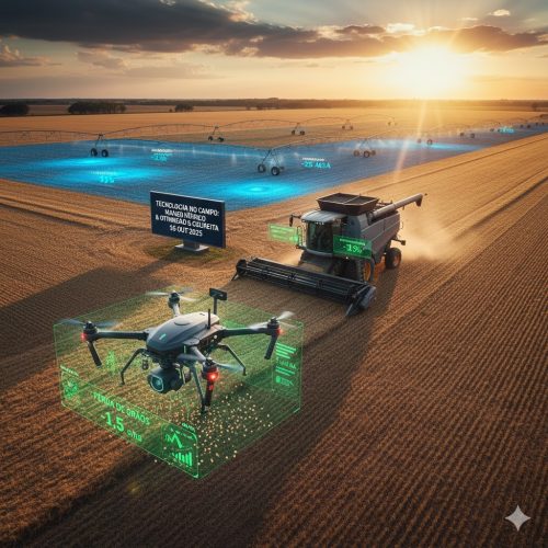 Campo Conectado: Agritechs Revolucionam Manejo Hídrico e Colheita com IA e Drones