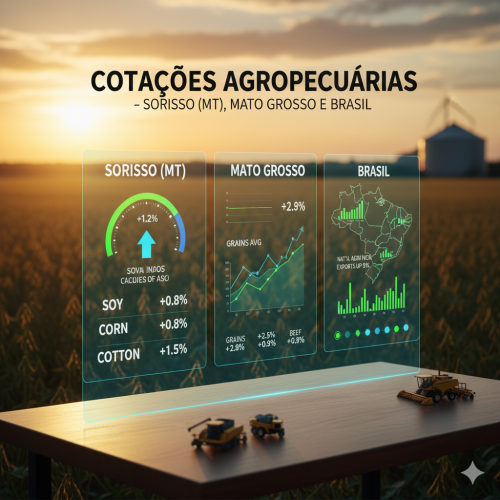 Cotações Agropecuárias – Sorriso (MT), Mato Grosso e Brasil