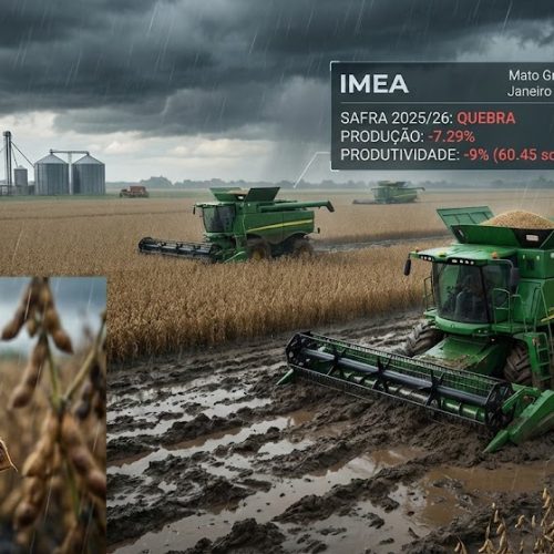 Chuvas intensas travam início da colheita da soja e IMEA projeta quebra de safra em Mato Grosso